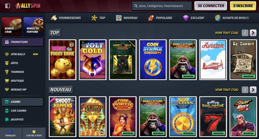 allyspin casino jeux